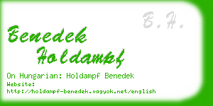 benedek holdampf business card